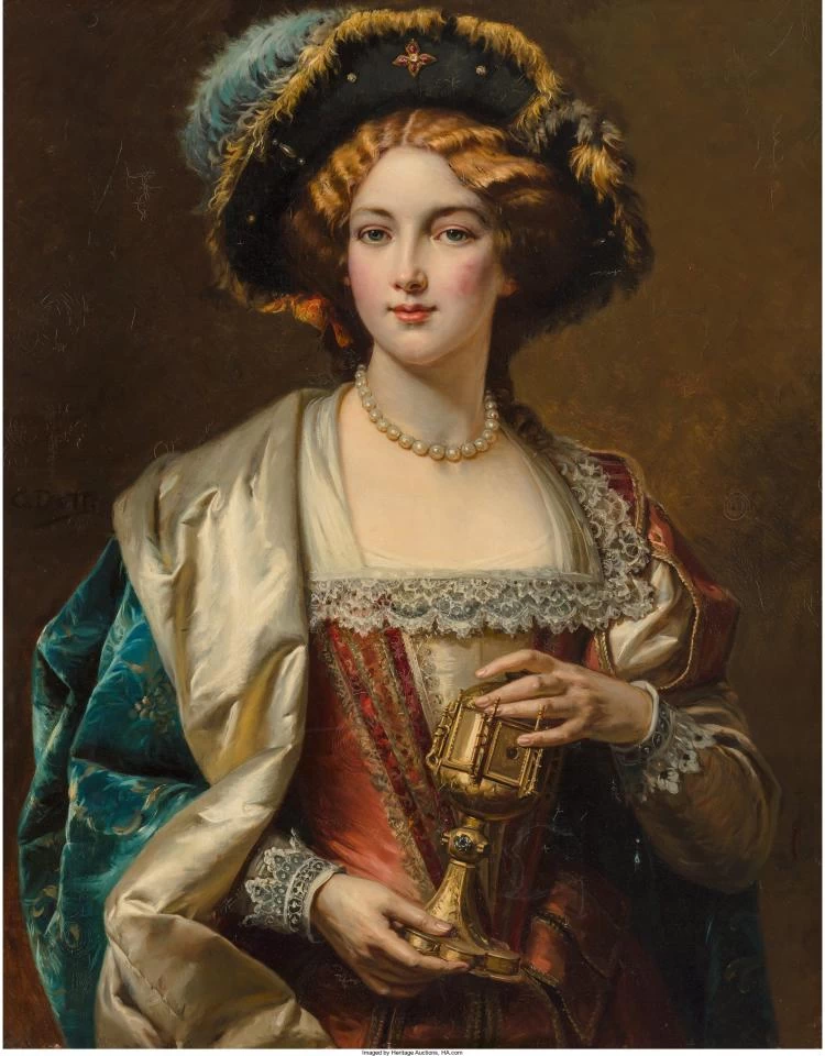 Cesare Detti - Ritratto di nobildonna